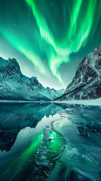 Free Enchanting Aurora Display Image - Aurora, Borealis, Mountains ...