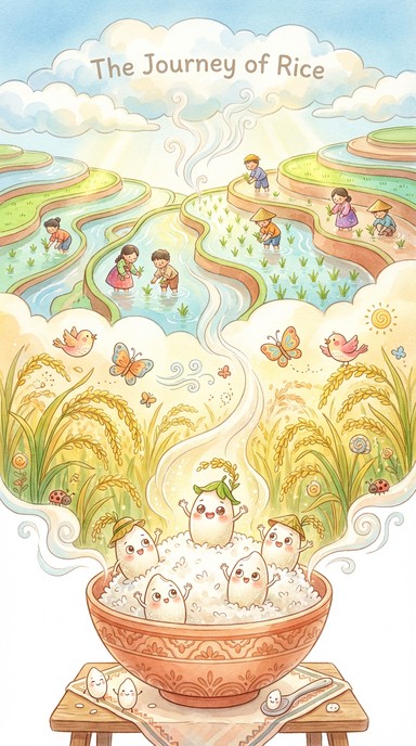 Free Rice Journey Illustration Image - Rice, Illustration, Watercolor ...