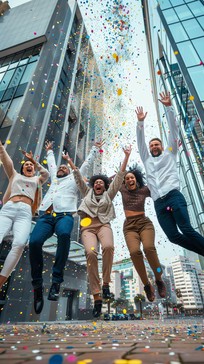Free Joyful Celebration Outdoors Image - Celebration, Friends, Confetti ...