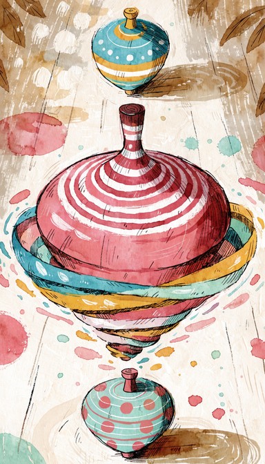 Toy Tops Patterns Free Whimsical Toy Magic Image - Illustration, Spinning, Tops ...