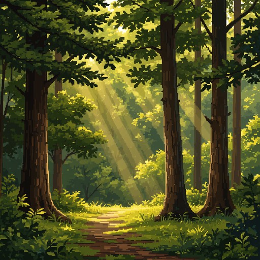 Free Sunlit Forest Pixels Image - Pixel, Forest, Sunbeams | Download at ...