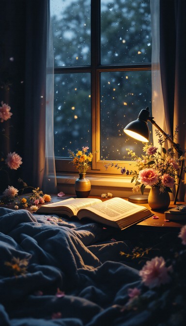 Free Rainy Night Reading Image - Reading, Book, Night | Download at ...