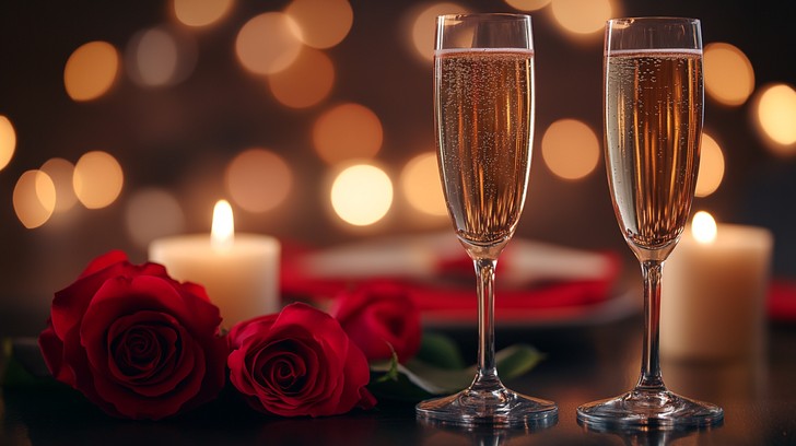 Free Romantic evening toast Image - Romance, Champagne, Roses ...