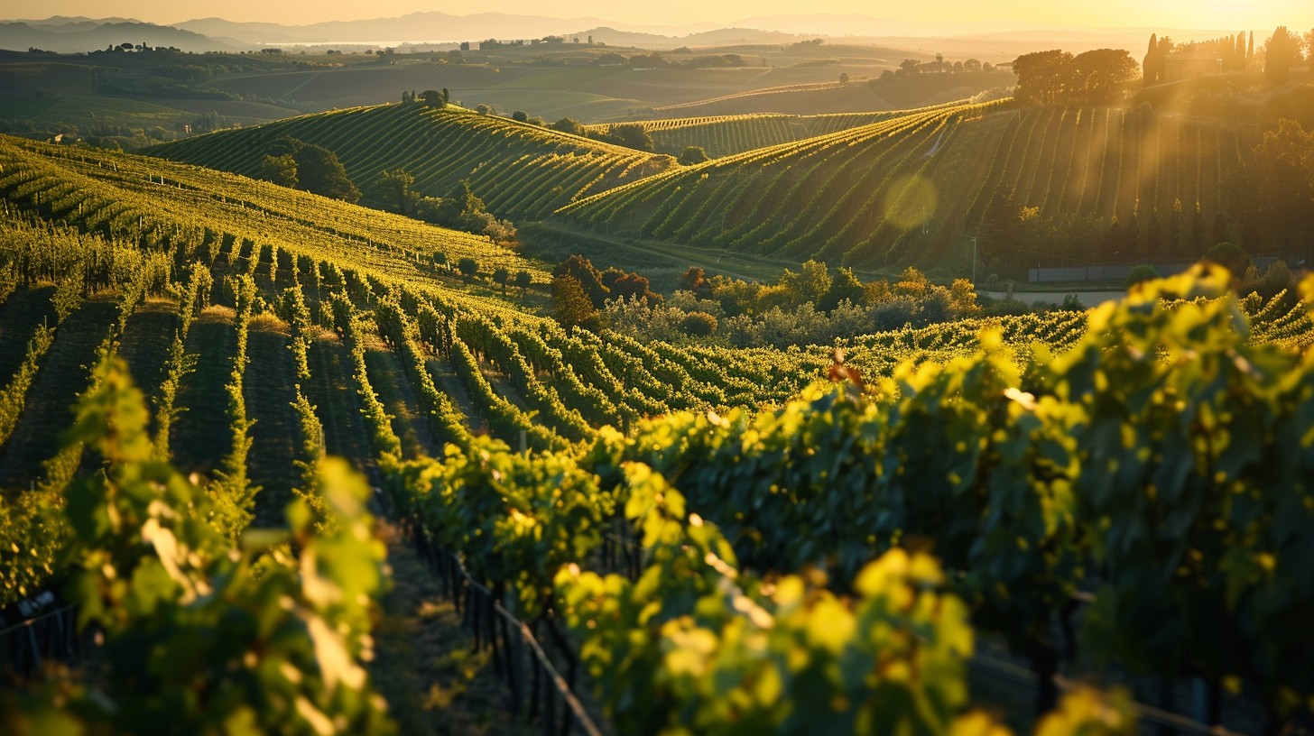 Free Sunset vineyard landscape Photo - Sunset, Vineyard, Hills ...