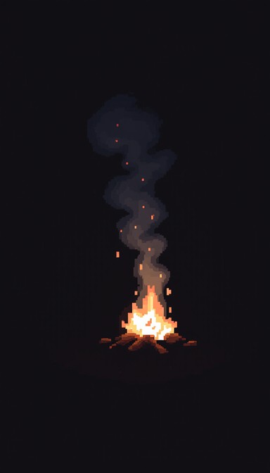 Free Glowing Pixel Fire Image - Pixelart, Campfire, Flames | Download ...