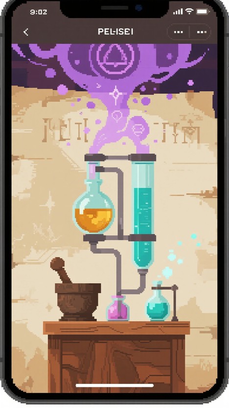 Free Crystal Alchemy Laboratory Image - Pixelart, Isometric, Alchemy ...