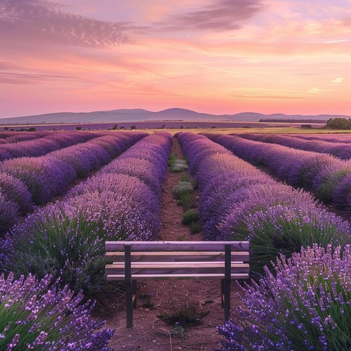 Free Lavender Field Sunset Image - Lavender, Sunset, Bench | Download ...