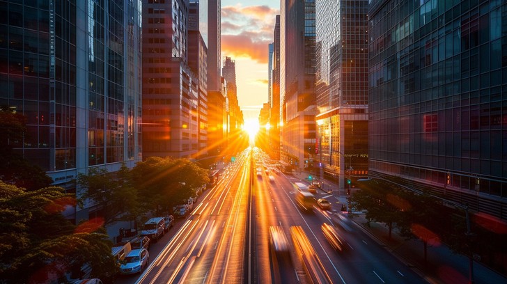 Free Urban Sunset Gleam Image - Sunset, City, Skyscrapers | Download at ...