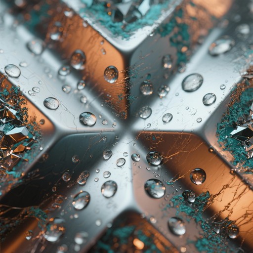 Free Metallic Droplet Symmetry Image - Macro, Metallic, Droplets ...