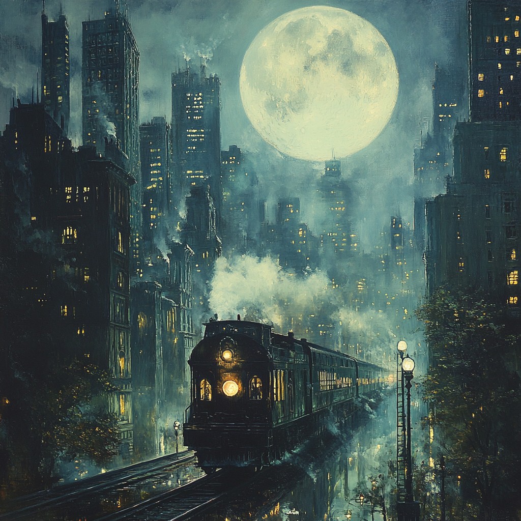 Free Moonlit Train Journey Image - Moonlight, Train, Fog | Download at ...