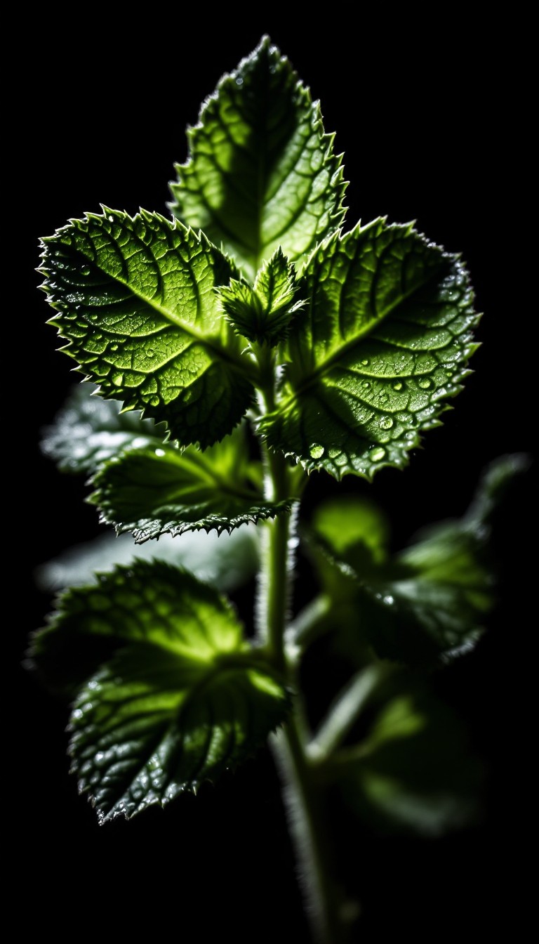 Free Dramatic Mint Study Image - Mint, Botanical, Monochrome | Download ...