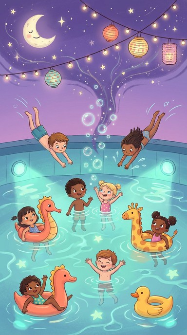 Free Pool Party Night Image - Pool, Party, Night | Download at StockCake