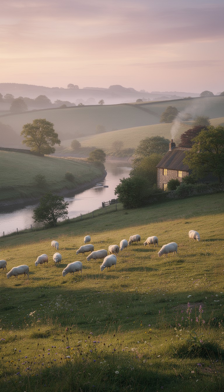 Free Peaceful Countryside Sunset Image - Countryside, Landscape, Sunset ...