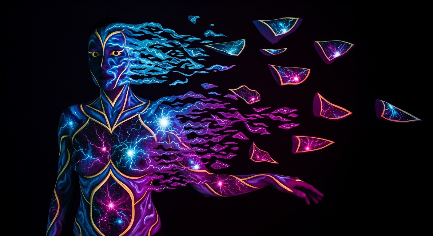 Download Luminous Body Transformation Image - Bodypainting