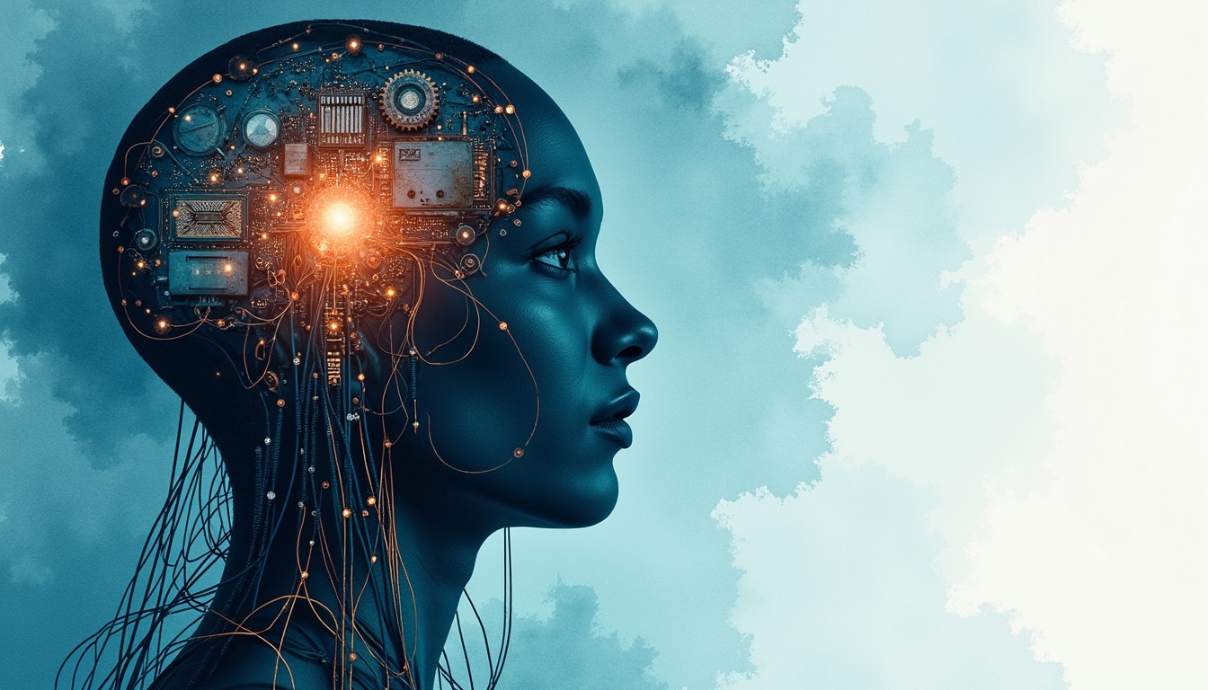 Free Digital Mind Portrait Image - Silhouette, Watercolor, Technology ...