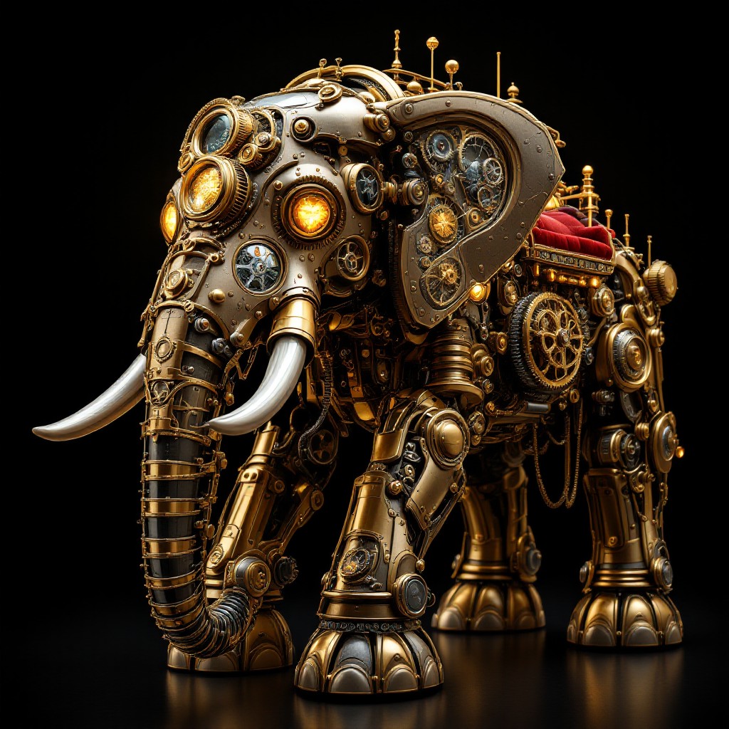 Free Clockwork Brass Elephant Image - Steampunk, Elephant, Clockwork ...