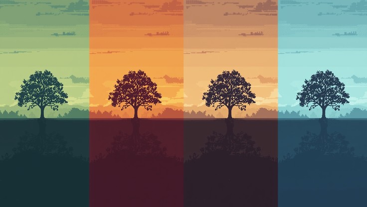 Free Four Seasons Tree Image - Pixel, Seasons, Tree | Download at StockCake