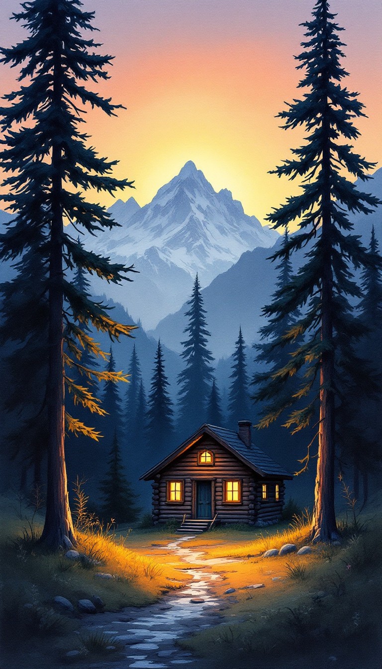 Free Cozy Mountain Cabin Image - Cabin, Forest, Mountains | Download at ...