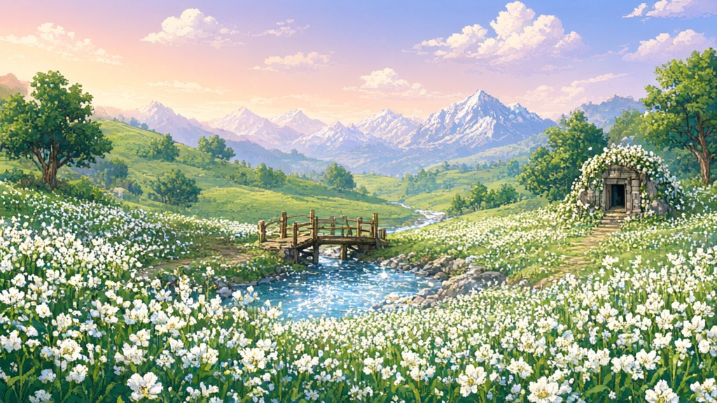 Download Pixel Flower Meadow Image - Pixelart, Landscape, Meadow ...
