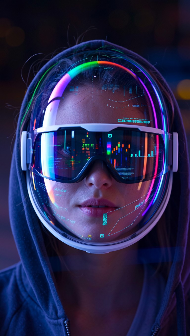 Free Cyberpunk Rainbow Portrait Photo - Cyberpunk, Futuristic, Visor ...