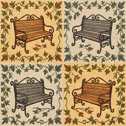 Free Park Bench Tapestry Image - Tapestry, Pattern, Textile | Download ...