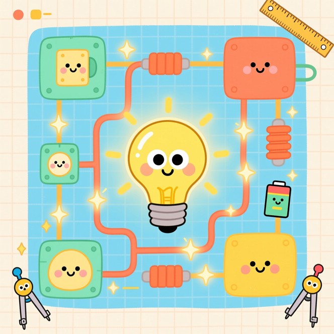 Free Electrical Circuit Friends Image - Electrical, Circuit, Blueprint ...