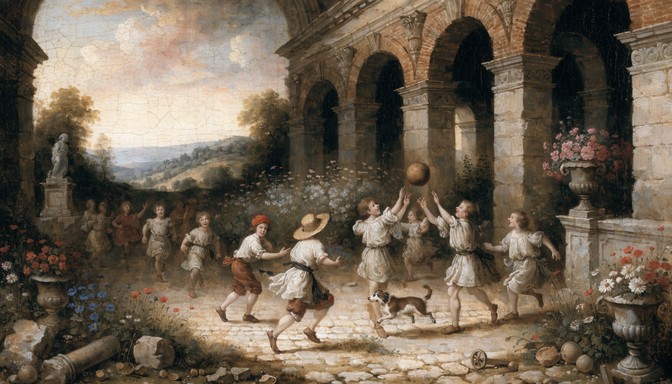 Having Fun Renaissance Free Renaissance Childhood Joy Image - Renaissance, Children, Courtyard ...