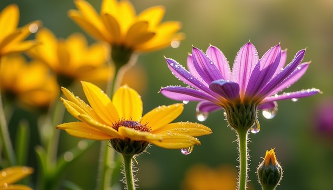 Free Vibrant Dewy Blooms Image - Flowers, Dewdrops, Garden | Download ...