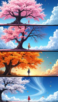 Free Seasonal Tree Journey Image - Anime, Manga, Seasons | Download at ...