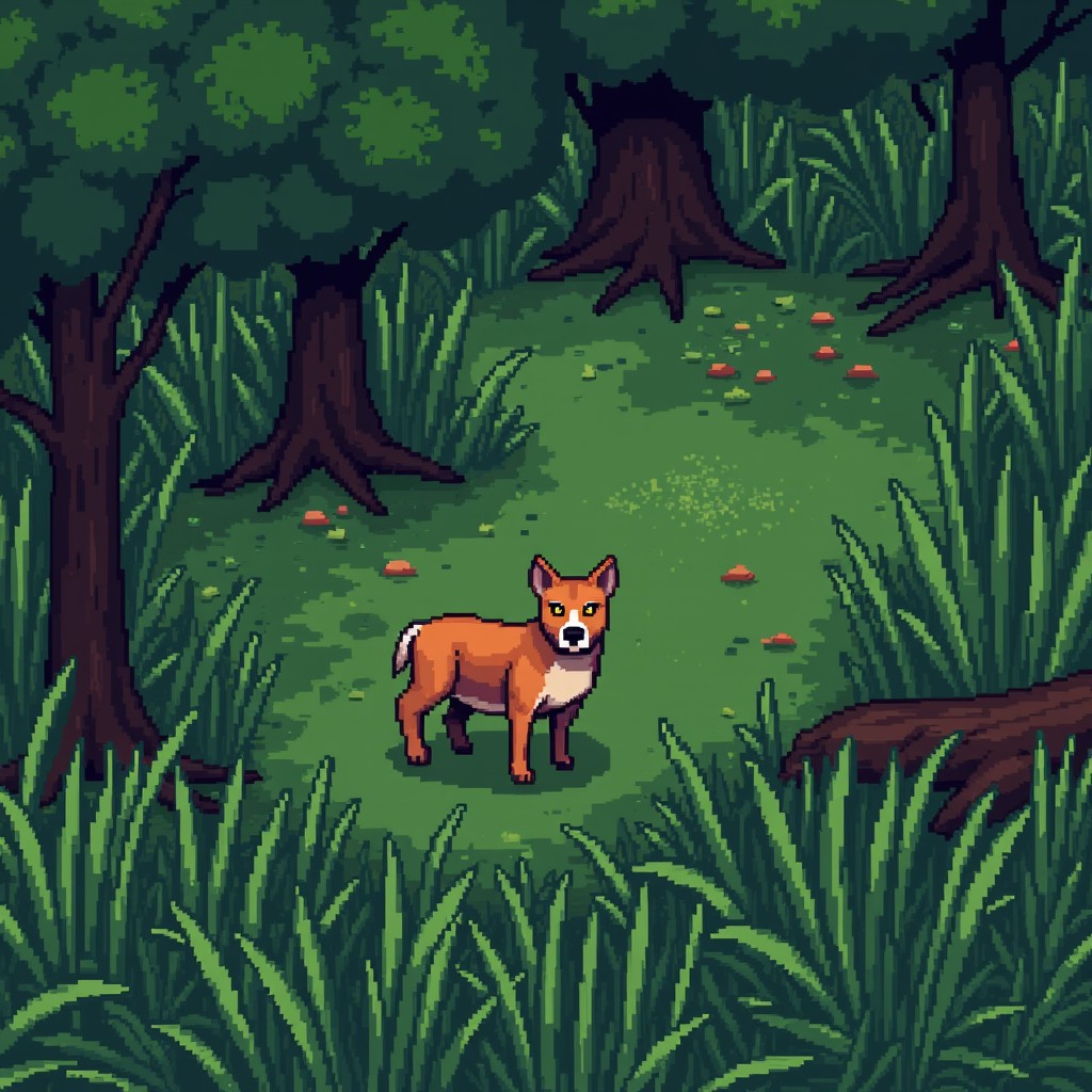 Free Pixel Forest Fox Image - Fox, Forest, Pixel | Download at StockCake