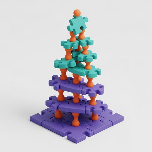 Free Rising Puzzle Tower Image - Puzzle, Spiral, 3d | Download at StockCake
