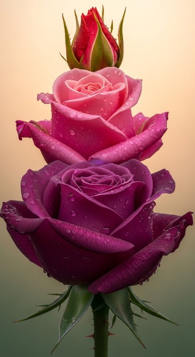 Gradient Colored Roses Free Blooming Rose Gradient Image - Roses, Gradient, Pink | Download at ...