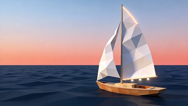 Free Geometric Sailing Adventure Image - Sailboat, Sailing, 3d ...