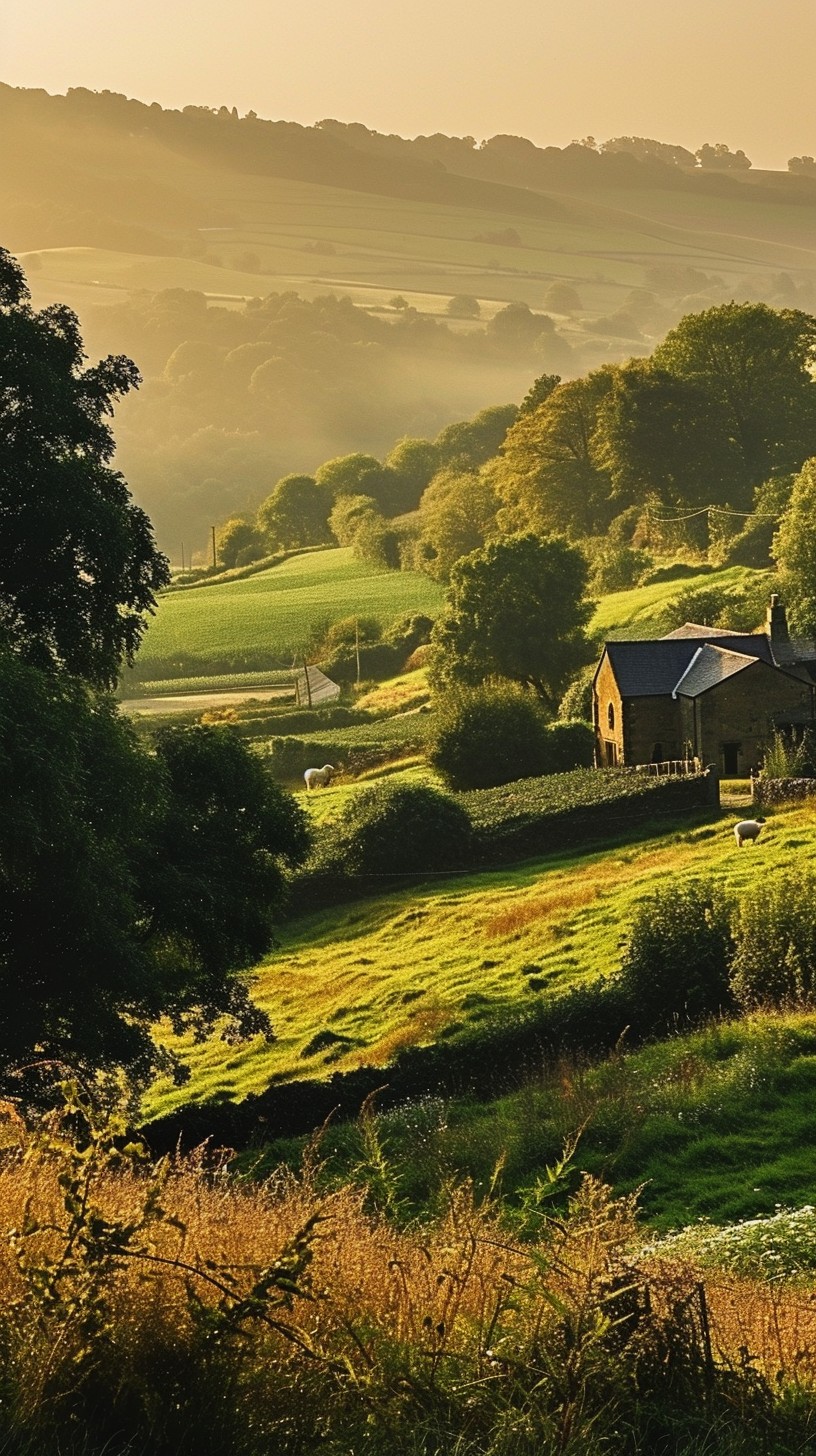 Free Rustic Countryside Morning Image - Sunrise, Countryside, Hills ...