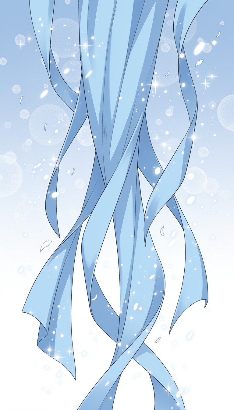 Free Flowing Blue Ribbons Image - Anime, Manga, Ribbons | Download at ...