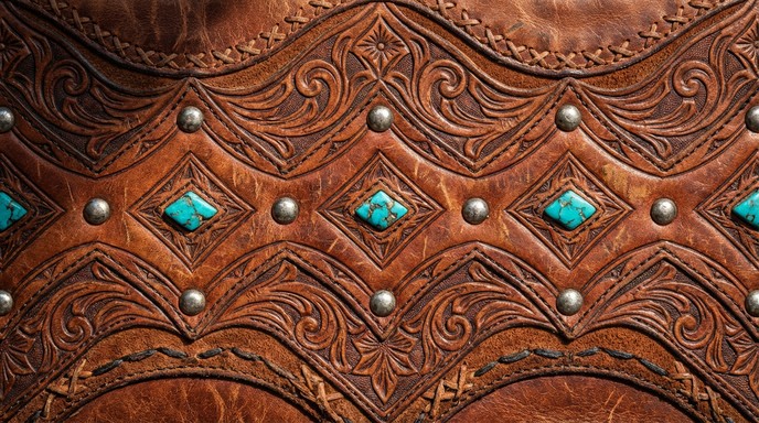 Leather Inlay Texture Free Western Leather Craftsmanship Image - Leather, Western, Tooled ...