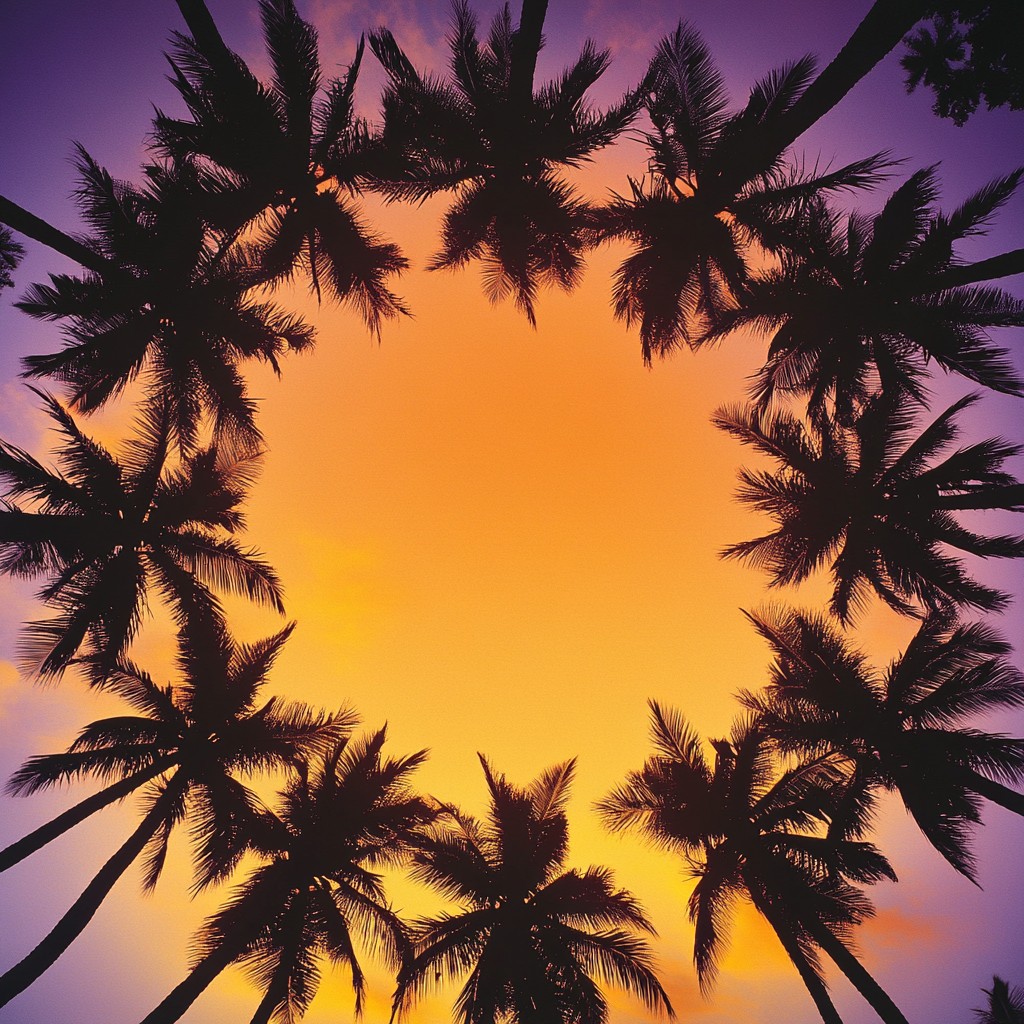 Free Tropical Sunset Silhouettes Image - Tropical, Sunset, Silhouettes ...