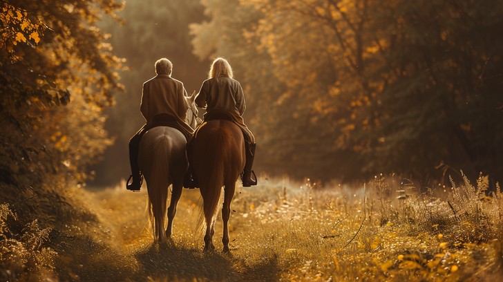 Free Autumn Ride Together Image - Autumn, Horses, Riders | Download at ...