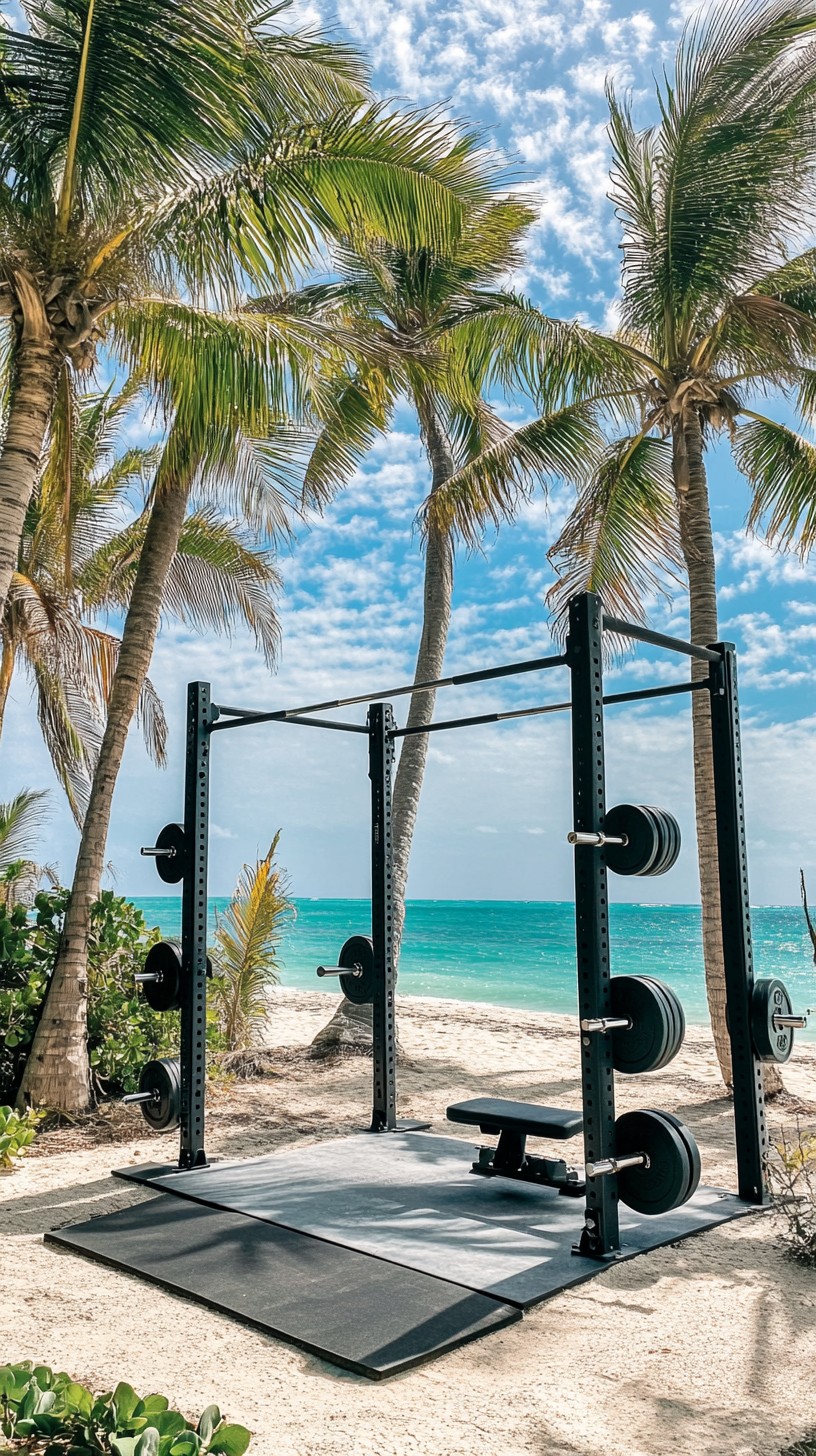 Free Beachside Fitness Setup Image - Beach, Fitness, Palm | Download at ...