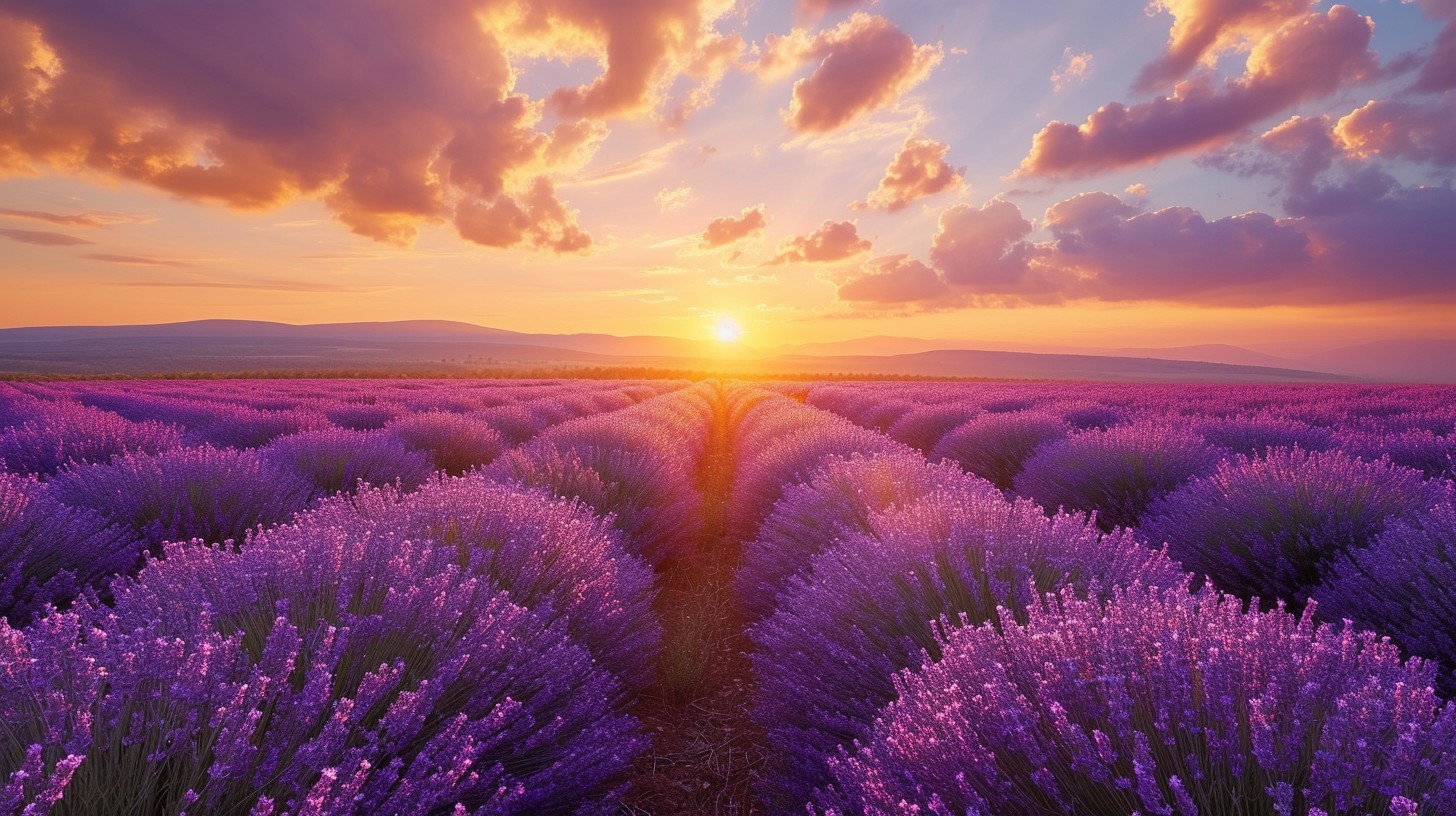 Free Lavender Sunset Beauty Image - Lavender, Sunset, Field | Download ...