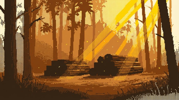 Free Golden Forest Rays Image - Forest, Pixel, Sunset | Download at ...