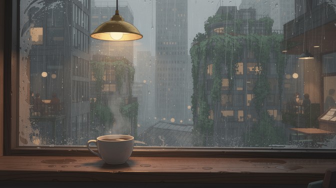 Window Raining Coffe Table Free Cozy Coffee Window Image - Coffee, Window, Rain | Download at ...