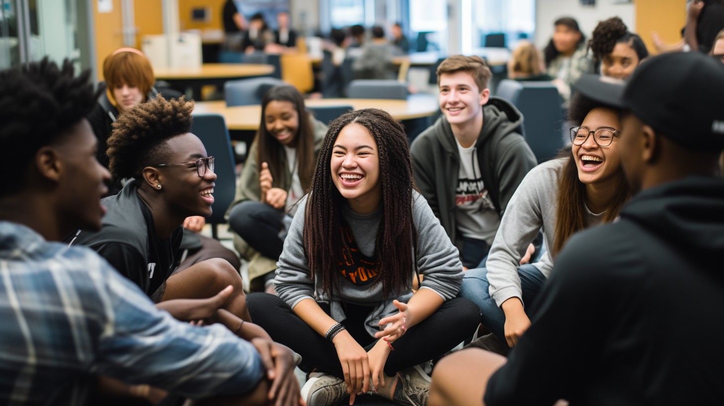 Students Conversating Free Students Enjoying Conversation Image - Students, Laughter ...