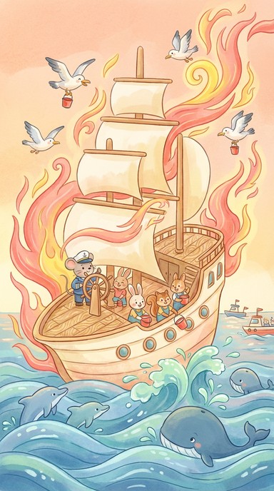 Free Animal Ship Adventure Image - Illustration, Children, Watercolor ...
