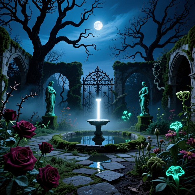 Haunted Gate Roses Free Haunted Castle Garden Image - Gothic, Castle, Roses | Download at ...