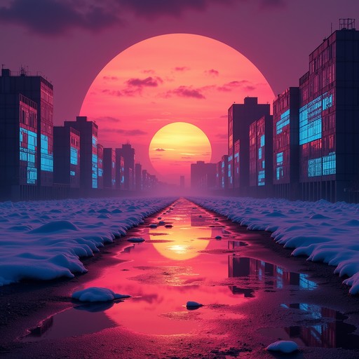 Sunset Image Neon Free Neon Sunset Reflection Image - Cyberpunk, Neon, Sunset | Download ...