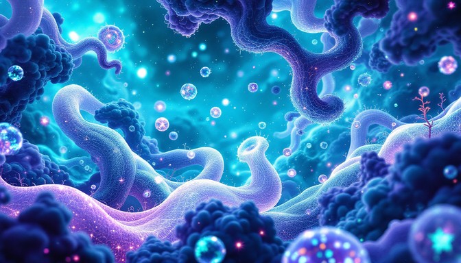 Free Glowing Cellular Network Image - Microscopic, Cellular ...