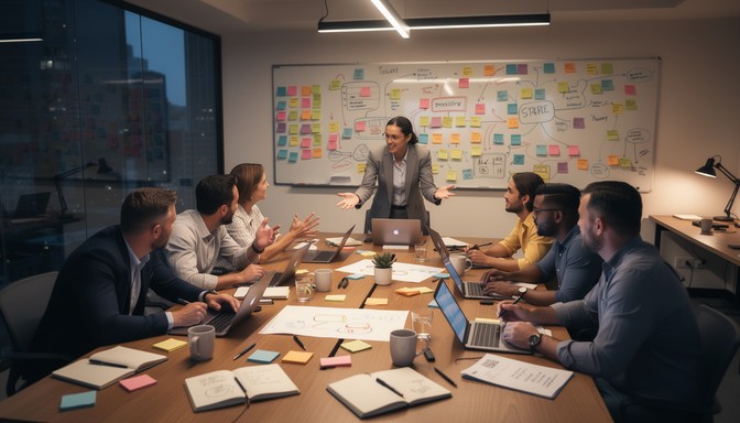 Free Team Brainstorming Session Image - Office, Teamwork, Collaboration ...