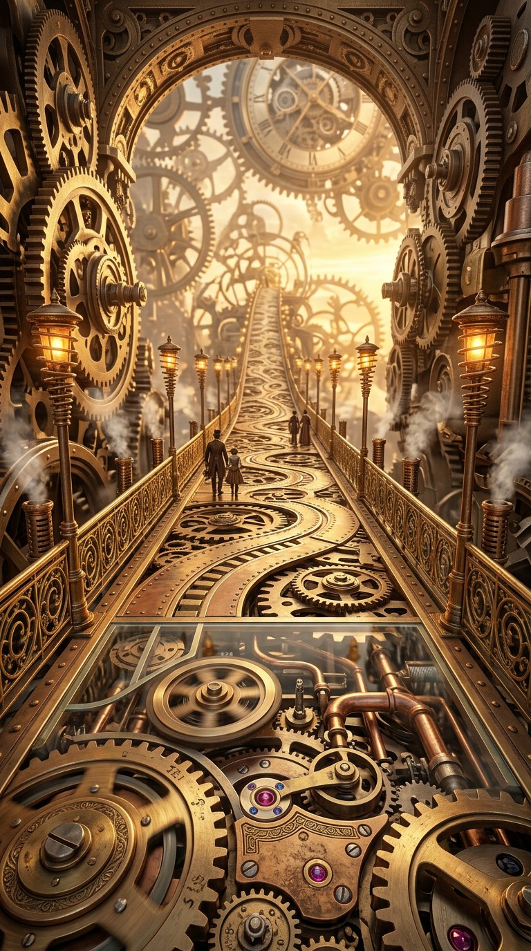 Free Clockwork Road Ascending Image - Steampunk, Clockwork, Gears ...