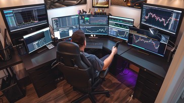 Free Trader's workstation setup Image - Trading, Workstation, Monitors ...